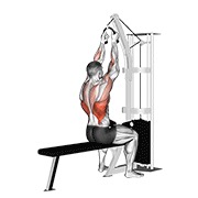 cable lateral pulldown (with rope attachment)