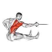 band one arm twisting seated row