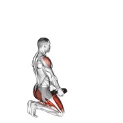 weighted kneeling step with swing