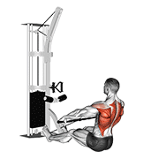 cable floor seated wide-grip row