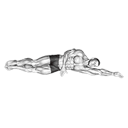 side lying floor stretch