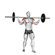 barbell standing wide military press