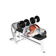 dumbbell reverse bench press