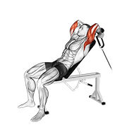 cable rope incline tricep extension